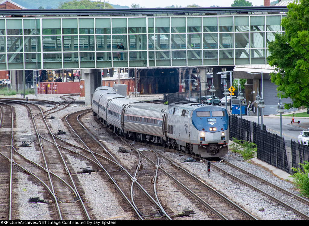Amtrak train #151 arrives from New York City